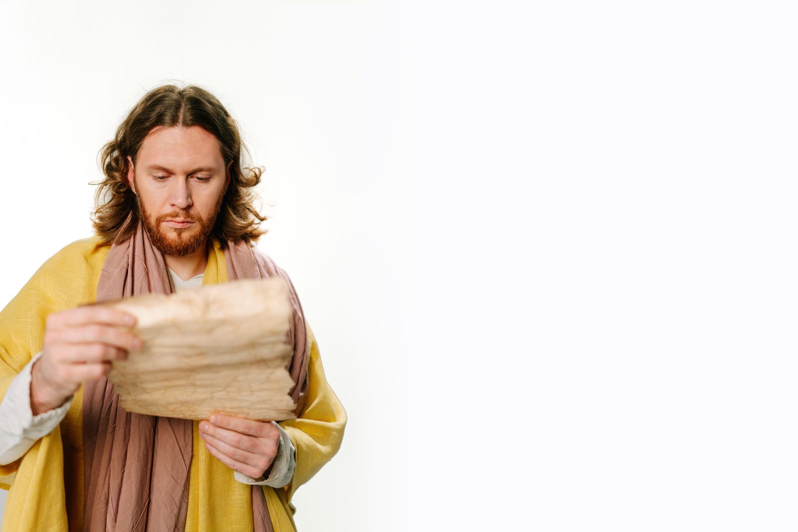 A scholar reading runes